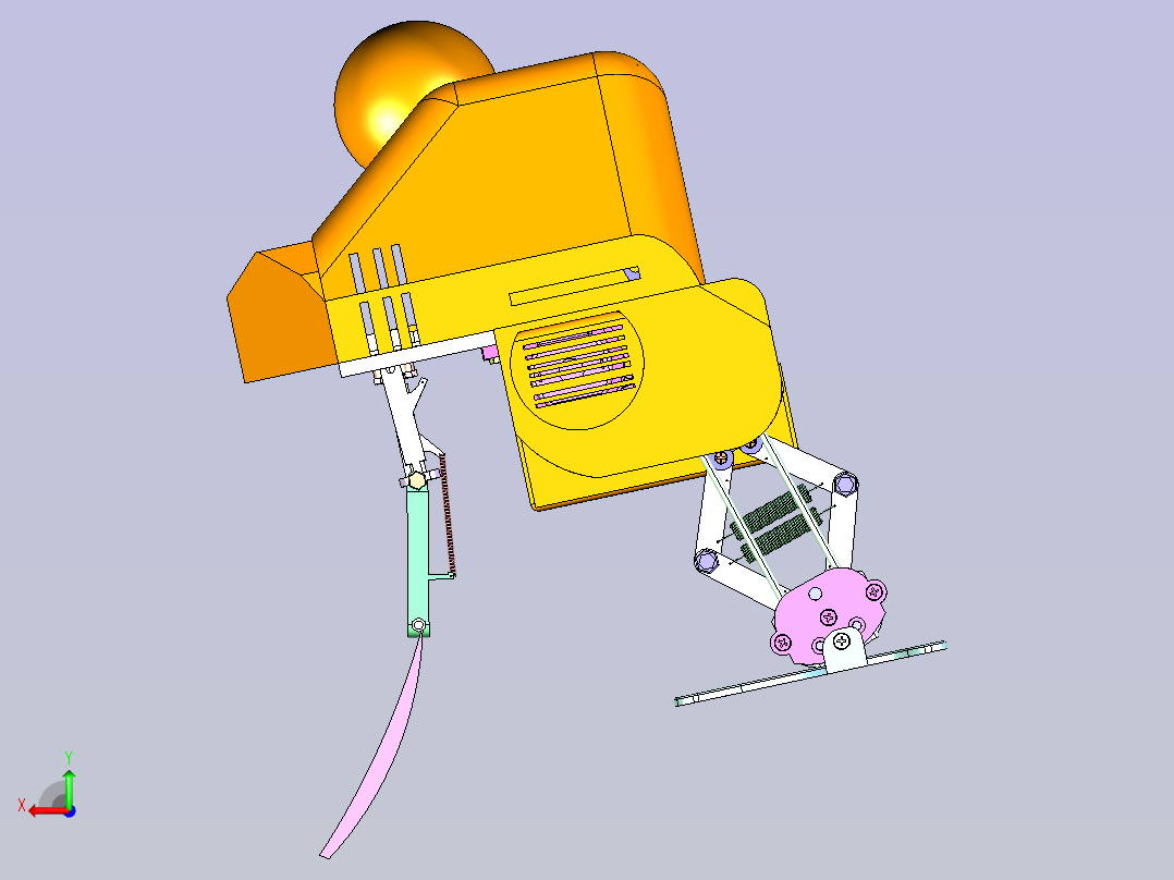 仿生青蛙结构后视图