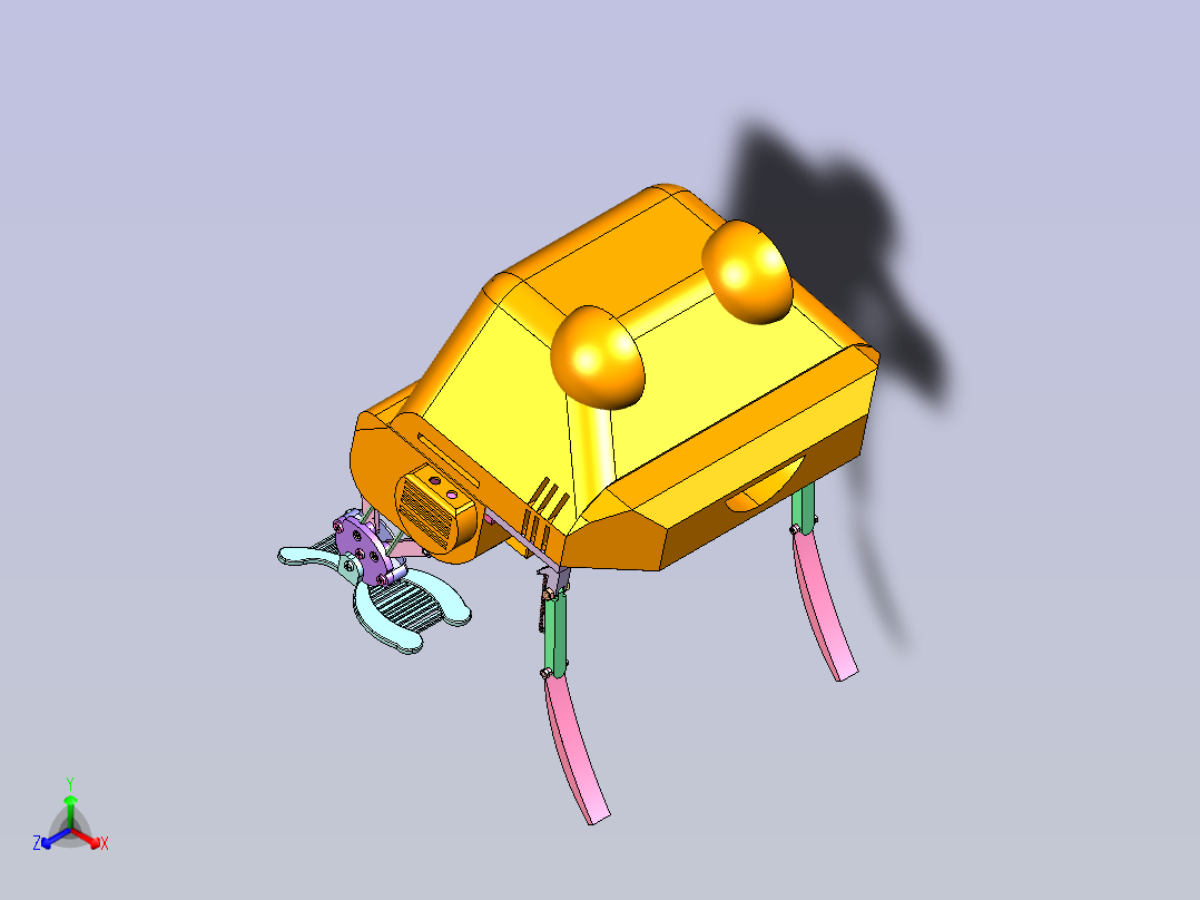 仿生青蛙结构正等轴测图