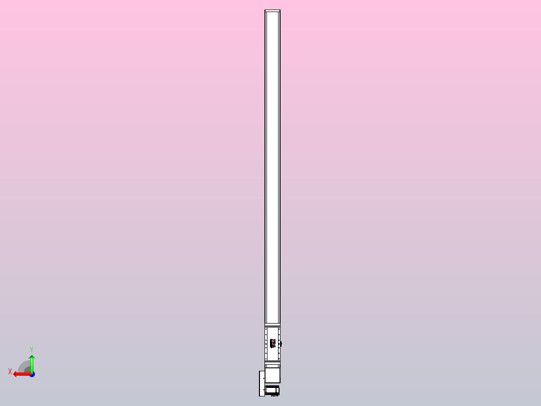 伺服电机集成皮带传动直线执行器TPA-OCB-140-256-L2650-ML-P75-N3后视图