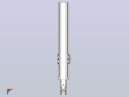 日规模组半封闭丝杆TPA-HNR-65S-1610C-L250-M-Y-P20-N3俯视缩略图