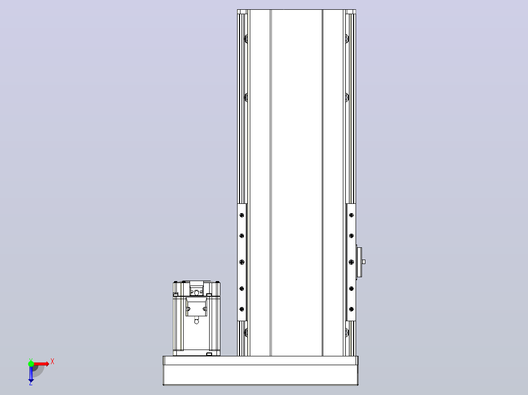 日规模组半封闭丝杆TPA-HNR-202D-2510C-L250-ML-C-P75-N3俯视图