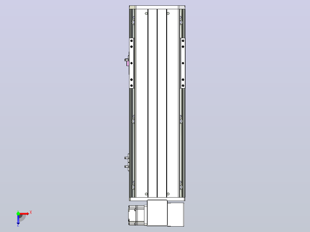 ATB17-RD-300-400W伺服电机ATB17 皮带驱动直线滑台模组俯视图