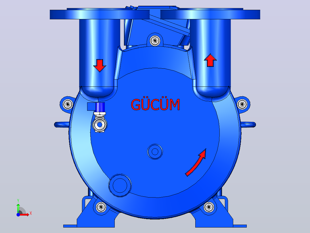 一体式真空泵前视图