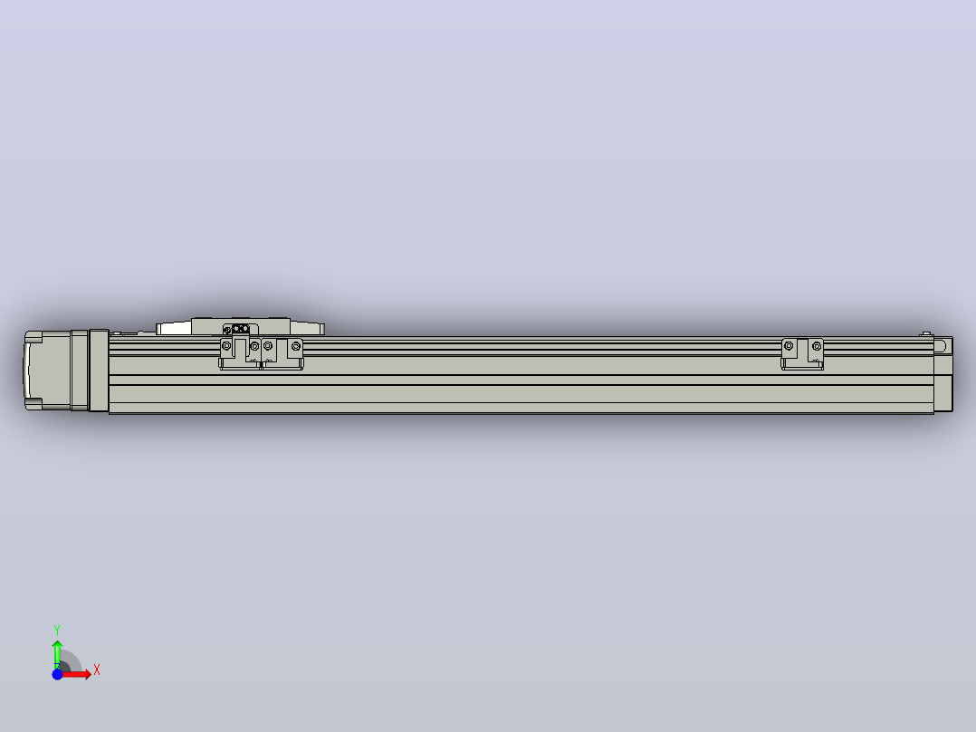 GTH4-L#-300-BR-M05-C3 GTH4内嵌式螺杆滑台 电机右折 TOYO滑台前视图