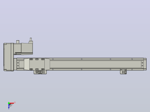 GTH4-L#-300-BR-M05-C3 GTH4内嵌式螺杆滑台 电机右折 TOYO滑台俯视缩略图