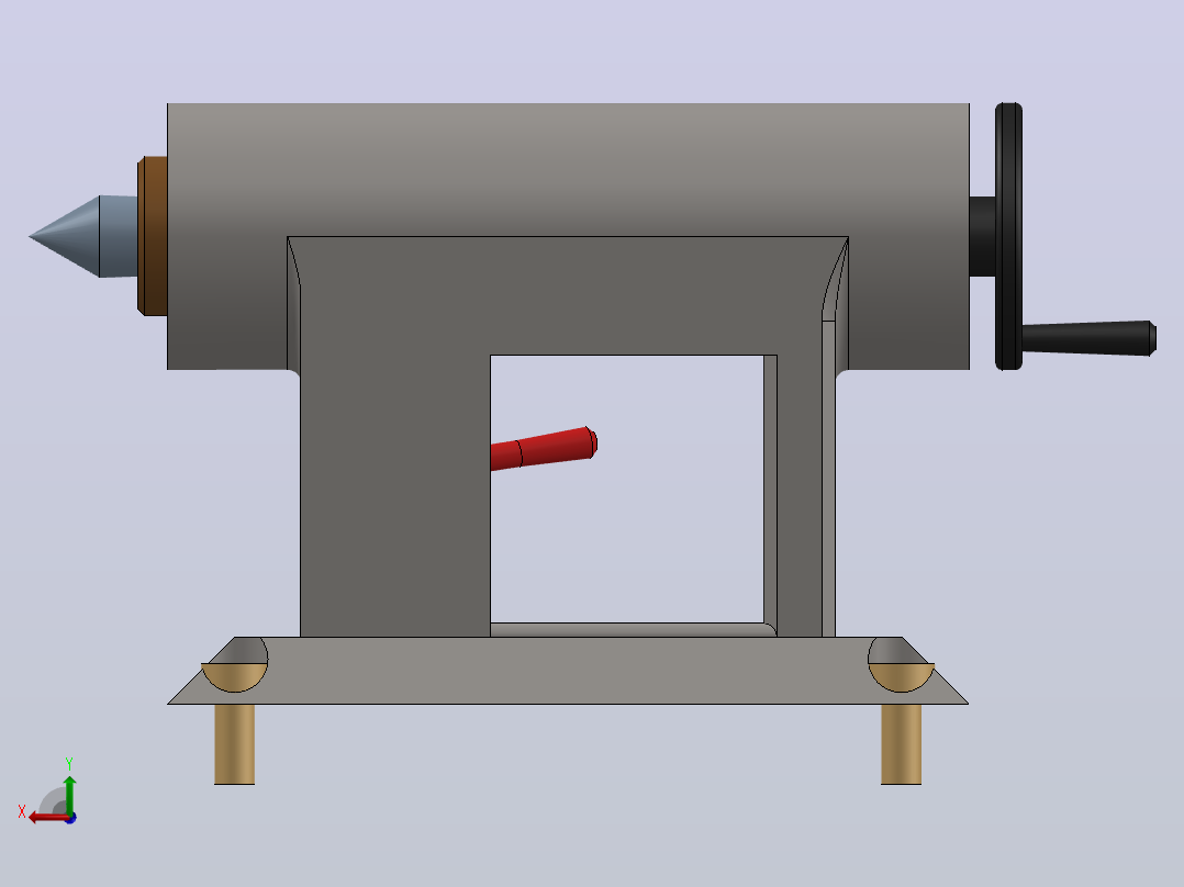 切削设备turning-machine-tailstock-1831-模型格式为 sw后视图