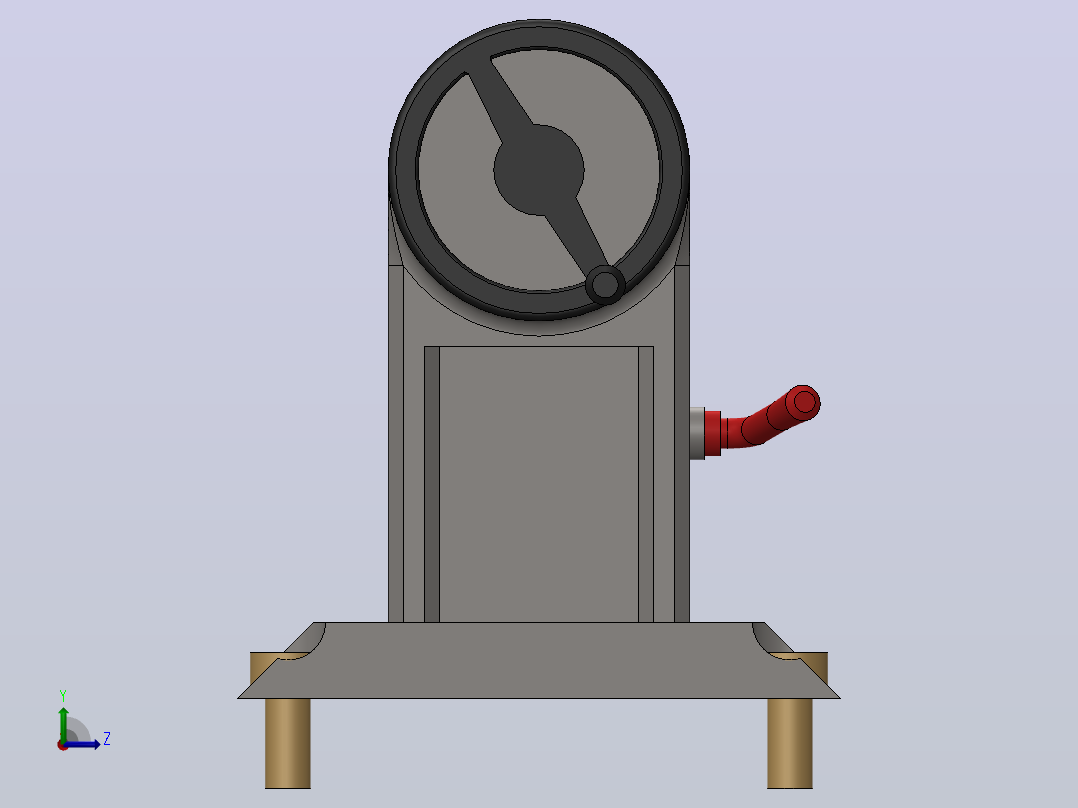 切削设备turning-machine-tailstock-1831-模型格式为 sw左视图