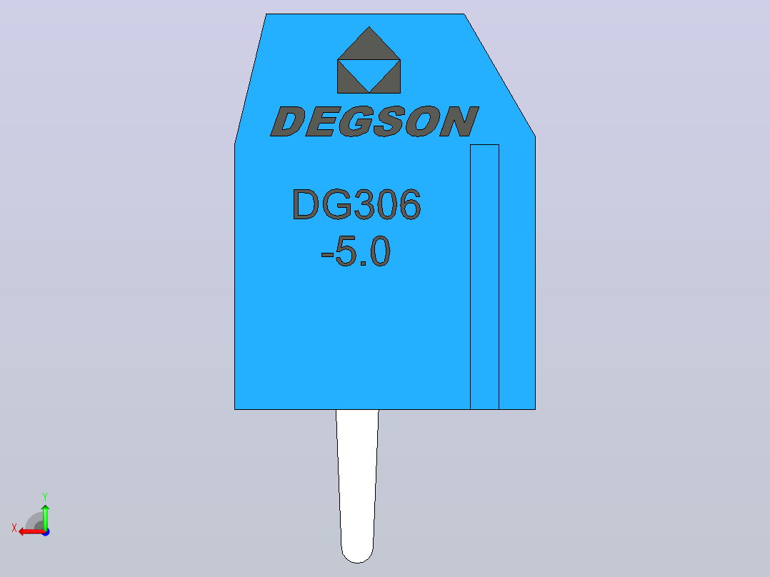 9针DG306 5蓝色间距5毫米后视图