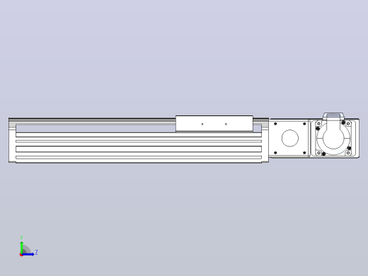 皮带直线轴半封闭可选导轨TPA-HNB-140D-120-L200-MR-C-P40-N3左视缩略图