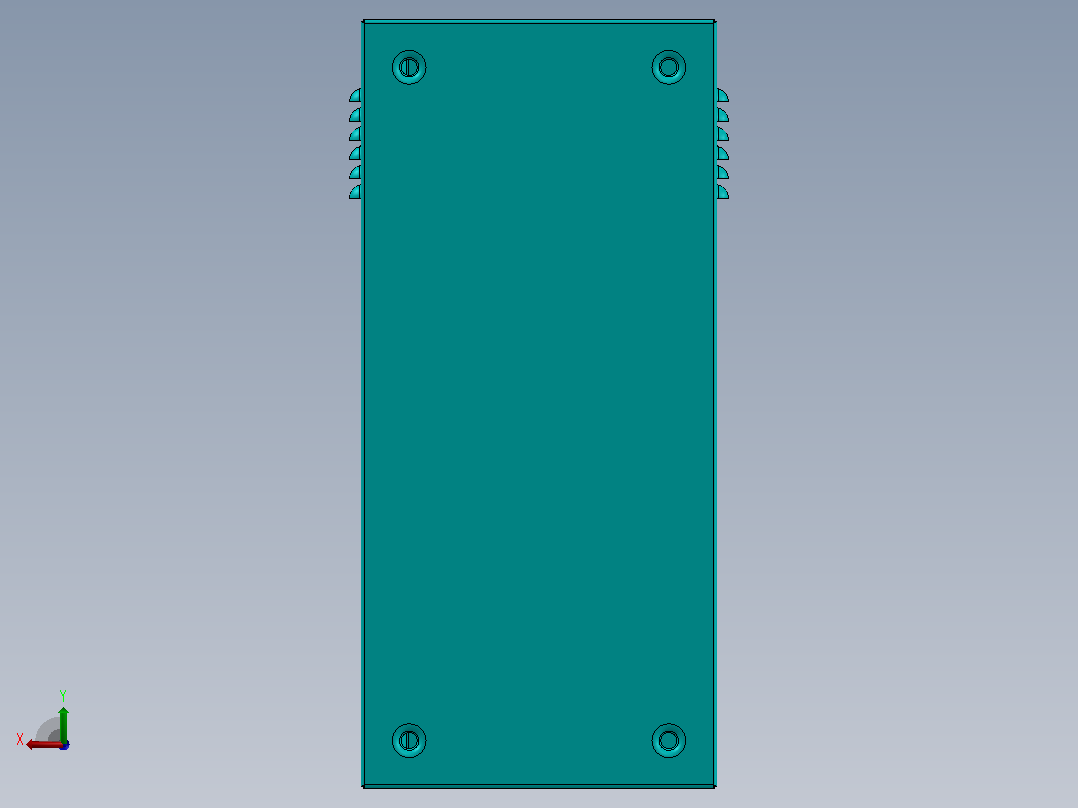 电气外壳后视图