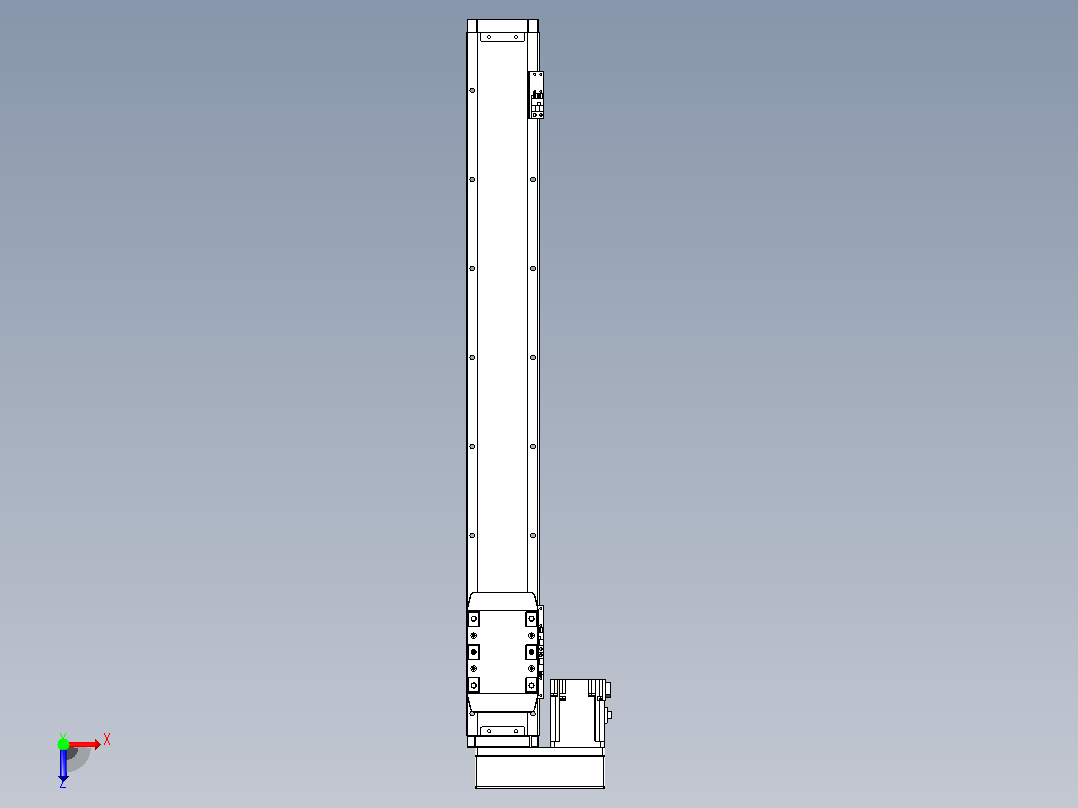 滚珠丝杠直线轴内置导轨TPA-GCR-80-1610C-L600-ML-M40-N3俯视图
