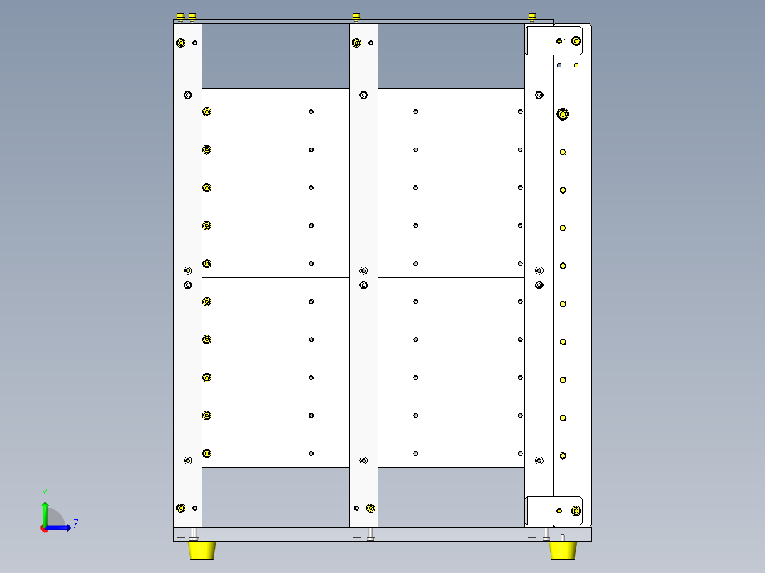 薄板储物柜出入导轨左视图