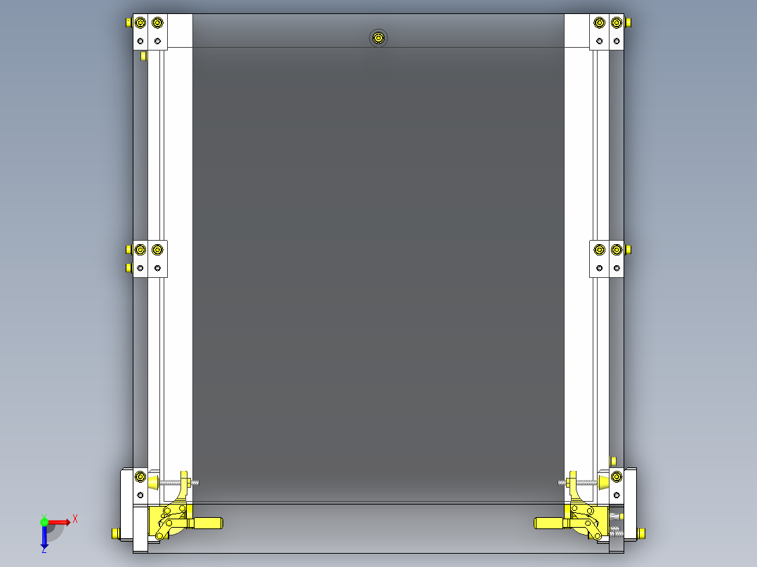 薄板储物柜出入导轨俯视图