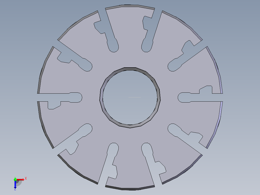 叶片泵转子俯视图