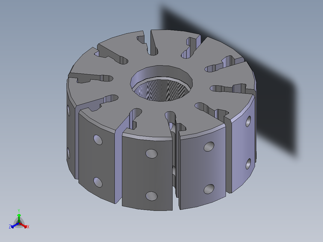 叶片泵转子正等轴测图