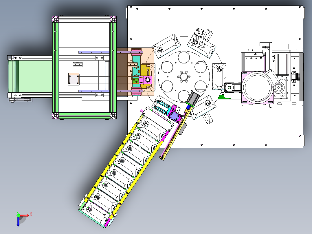 F952 全自动手机壳抛光打磨机俯视图