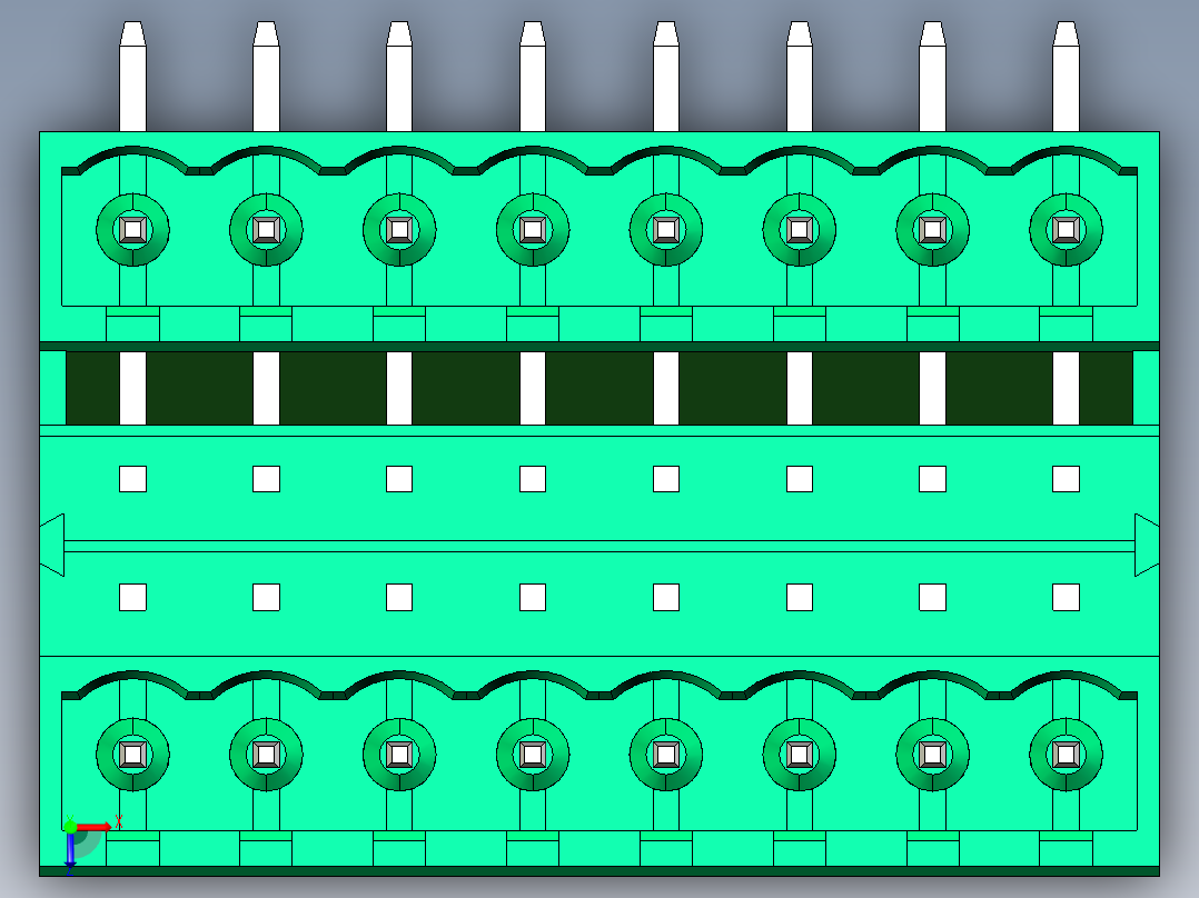 DEGSON 2EDG 系列 5.08mm 可插拔接线端子组-2EDGRH-5.08-16P-14-00AH俯视图