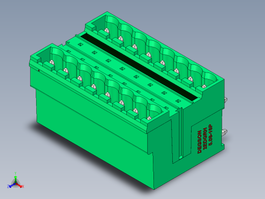 DEGSON 2EDG 系列 5.08mm 可插拔接线端子组-2EDGRH-5.08-16P-14-00AH正等轴测缩略图