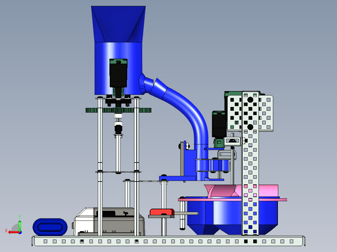 大理石分级机后视图
