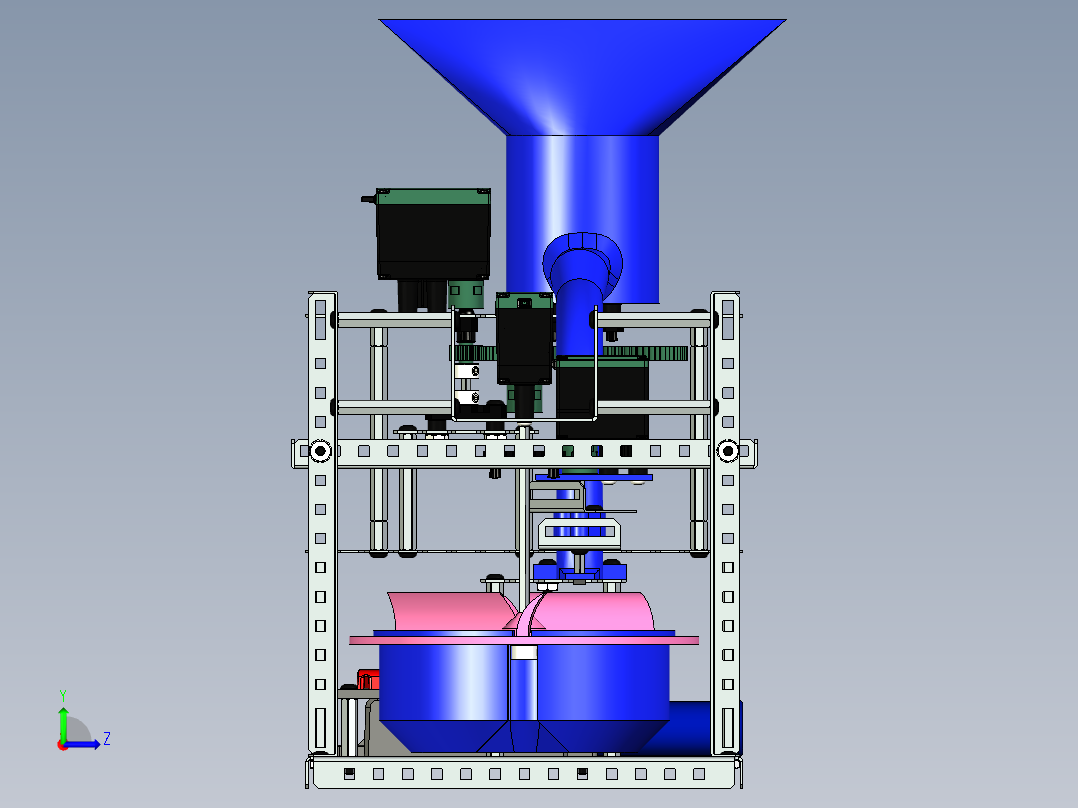 大理石分级机左视图
