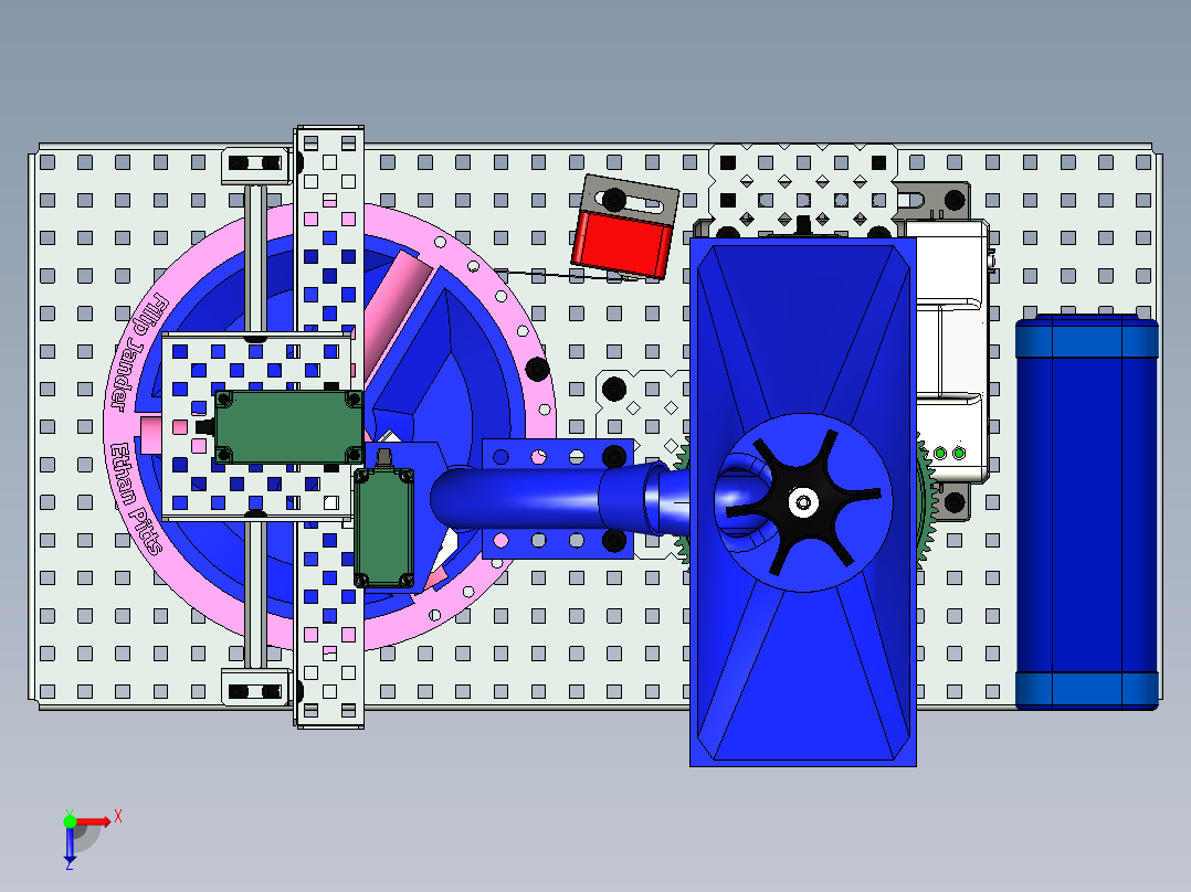大理石分级机俯视图