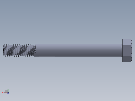 UNC 六角螺栓-Hex Bolt 0.3125-18 x 3.SLDPRT后视缩略图