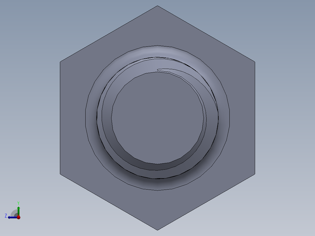 UNC 六角螺栓-Hex Bolt 0.3125-18 x 3.SLDPRT右视图