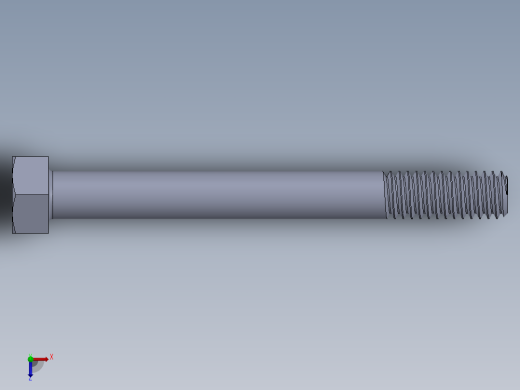 UNC 六角螺栓-Hex Bolt 0.3125-18 x 3.SLDPRT俯视缩略图