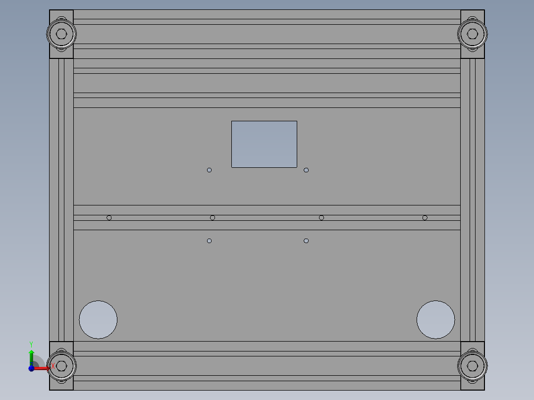 机架台面前视图