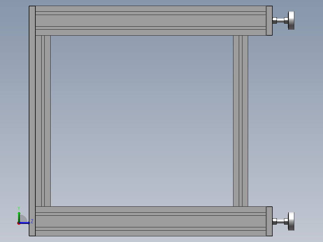 机架台面左视图