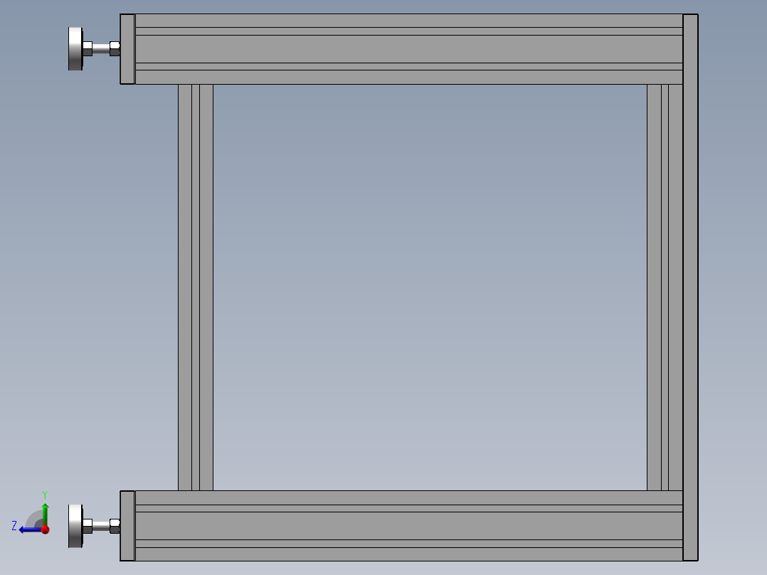 机架台面右视图