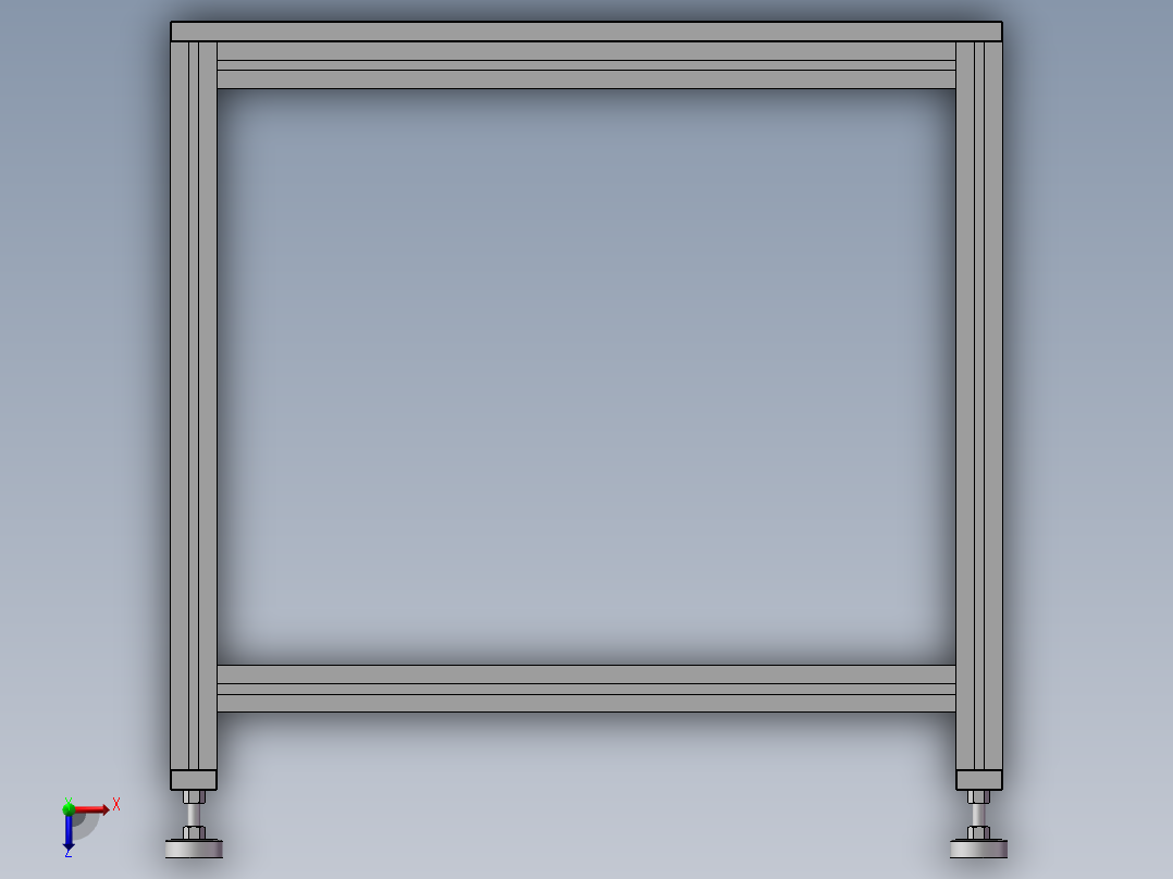 机架台面俯视图