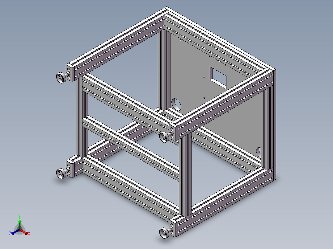 机架台面正等轴测图