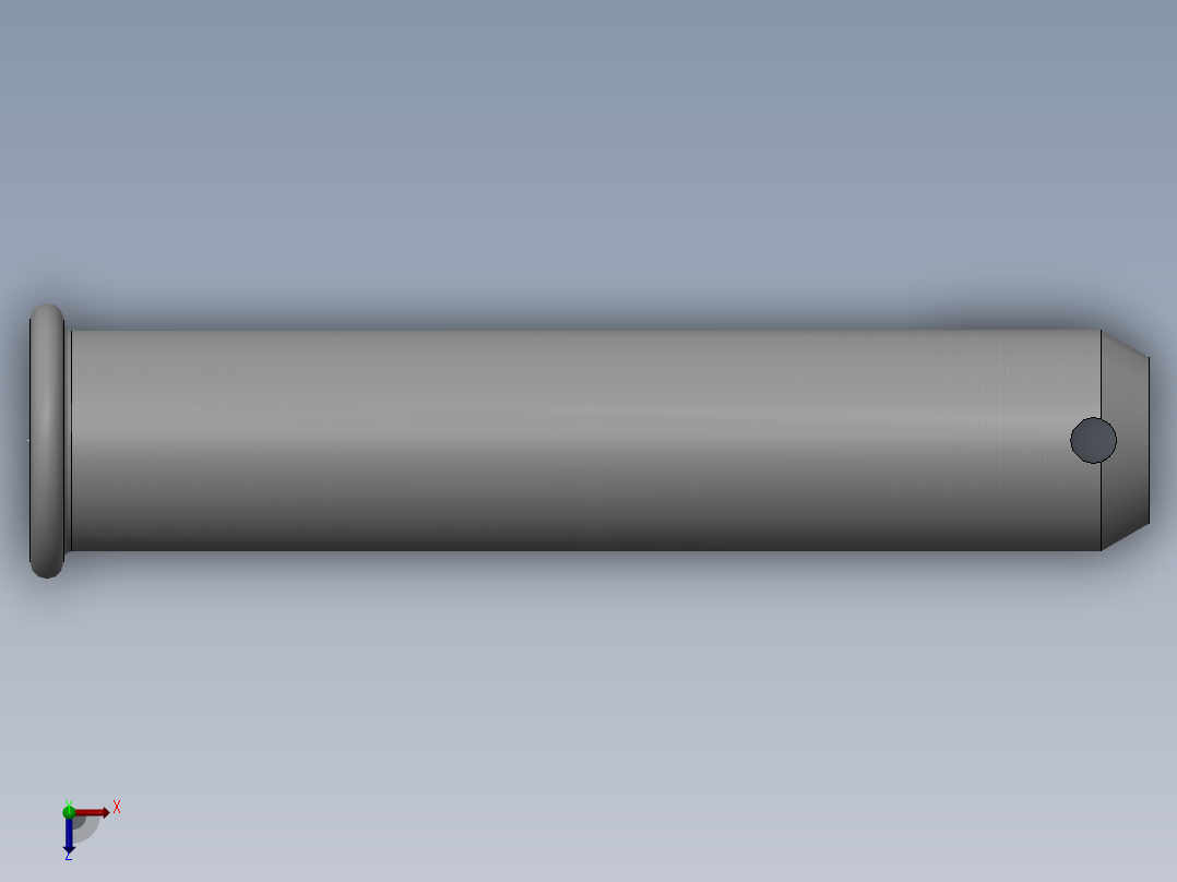 GB882销轴B型40×196俯视图