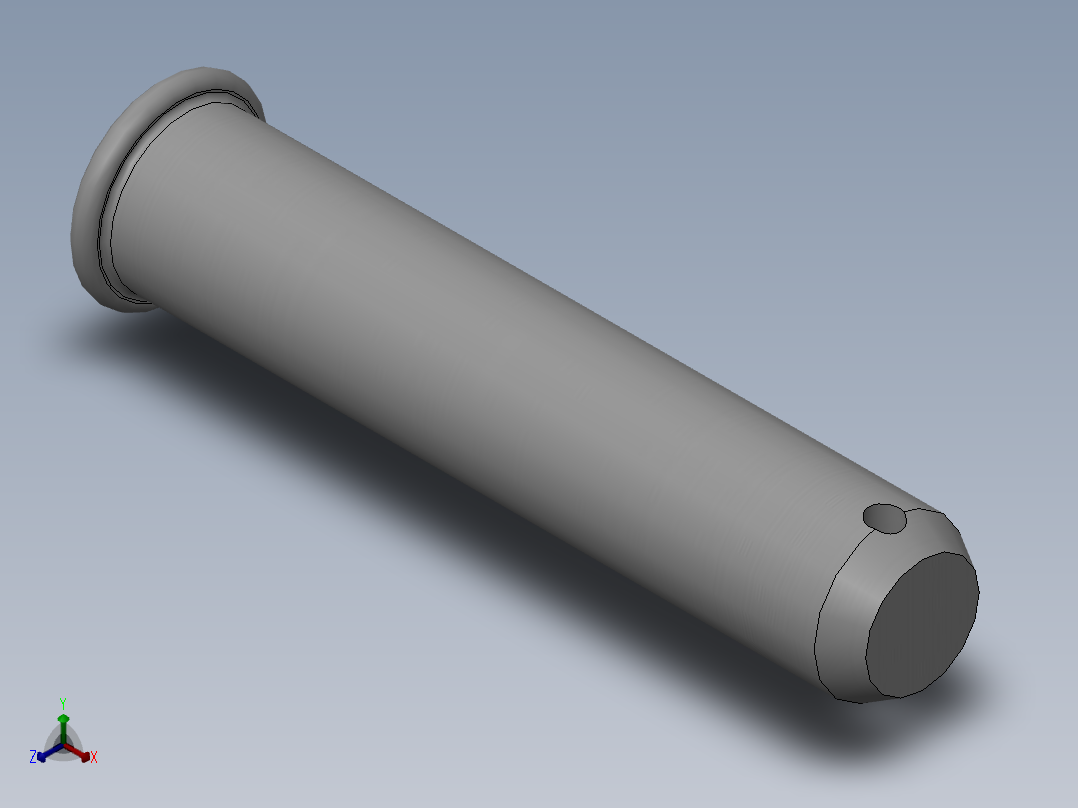 GB882销轴B型40×196正等轴测图