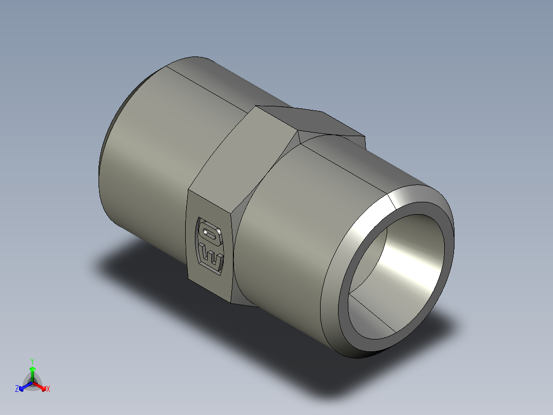 卡套式工业通用硬管接头EO Union G08LCFX正等轴测图