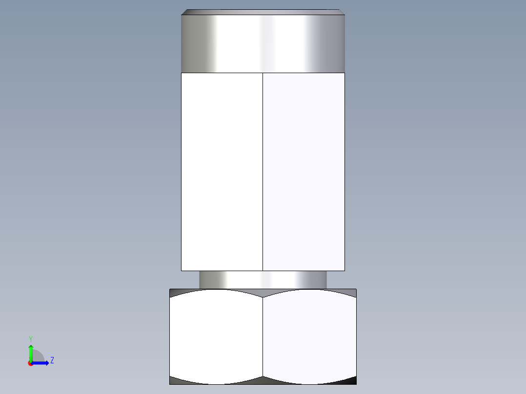 卡套式工业通用硬管接头EO_Standpipe_run_tee_EVL28LOMD71左视图