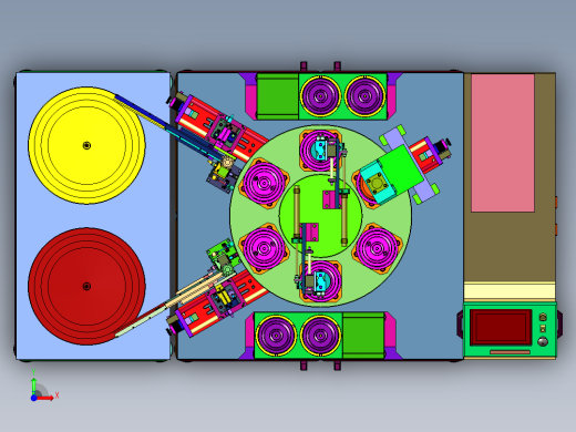 异形五金件焊接的转盘式设备前视缩略图