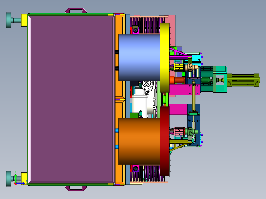 异形五金件焊接的转盘式设备左视图