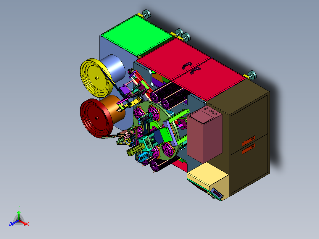 异形五金件焊接的转盘式设备正等轴测图