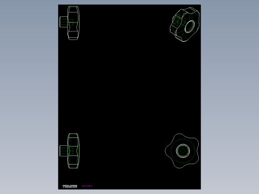 星型把手(角穴)VCRT-FM-2D多系列多零件图纸模型