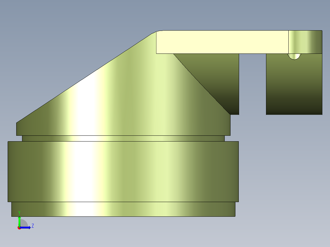 18和24号圆形军用连接器的90度背壳左视图