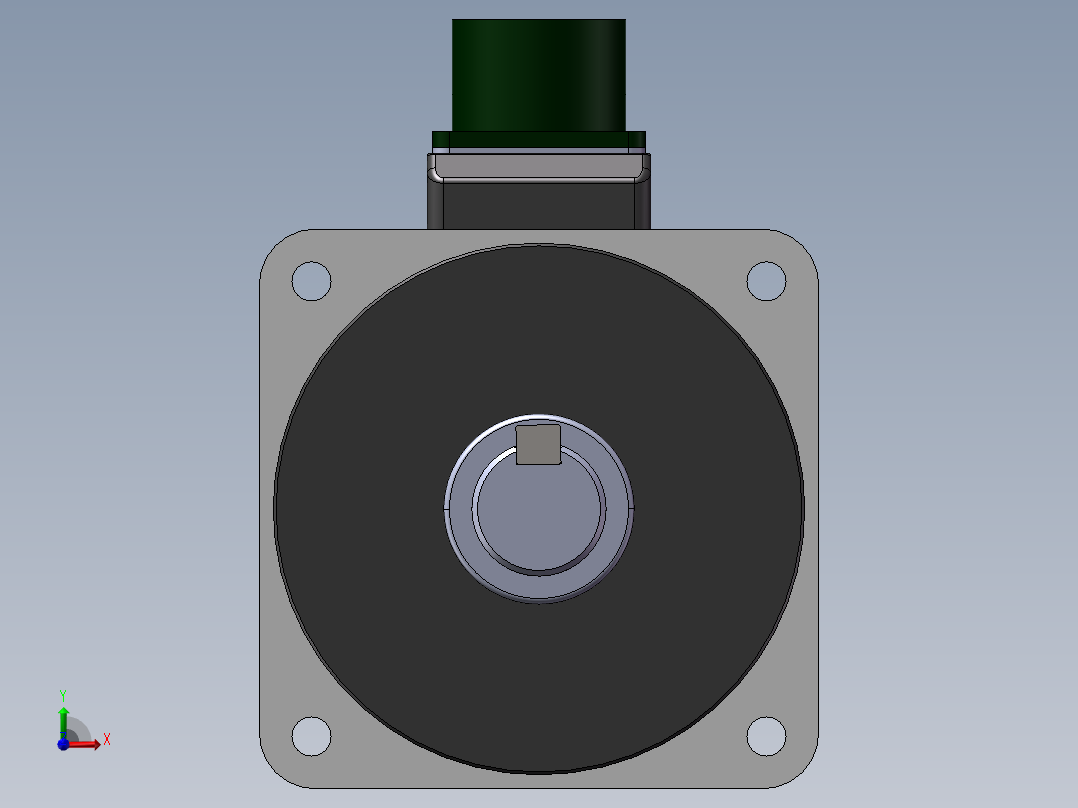 汇川伺服电机-MS1H2-10C30CB(D)-U(A)334Z（1000W绝对值低惯量中容量带抱闸）前视图