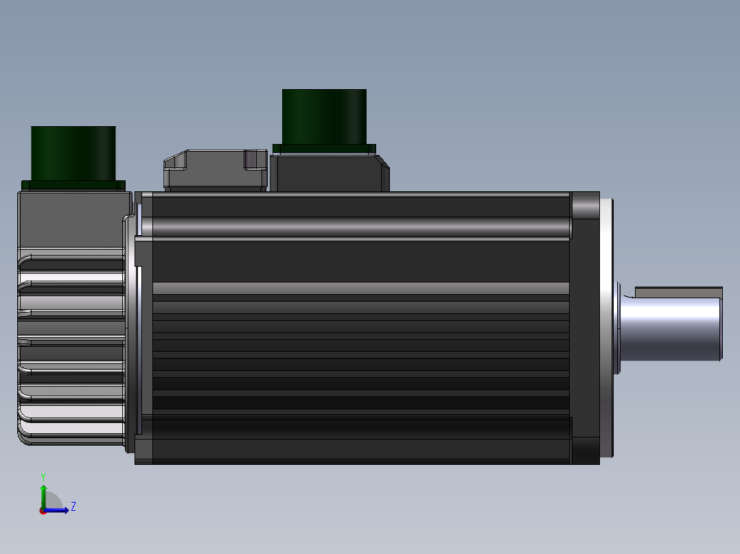 汇川伺服电机-MS1H2-10C30CB(D)-U(A)334Z（1000W绝对值低惯量中容量带抱闸）左视图