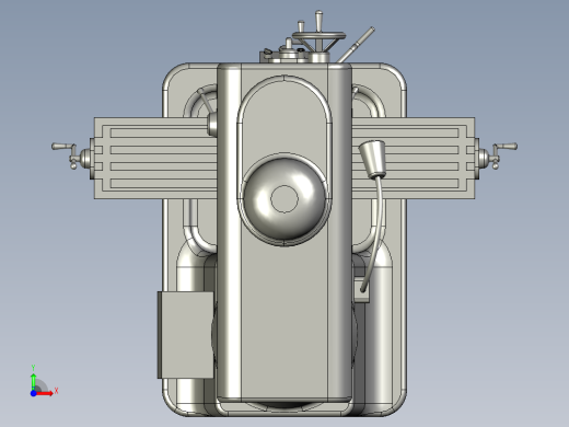 铣床 3D模型前视缩略图