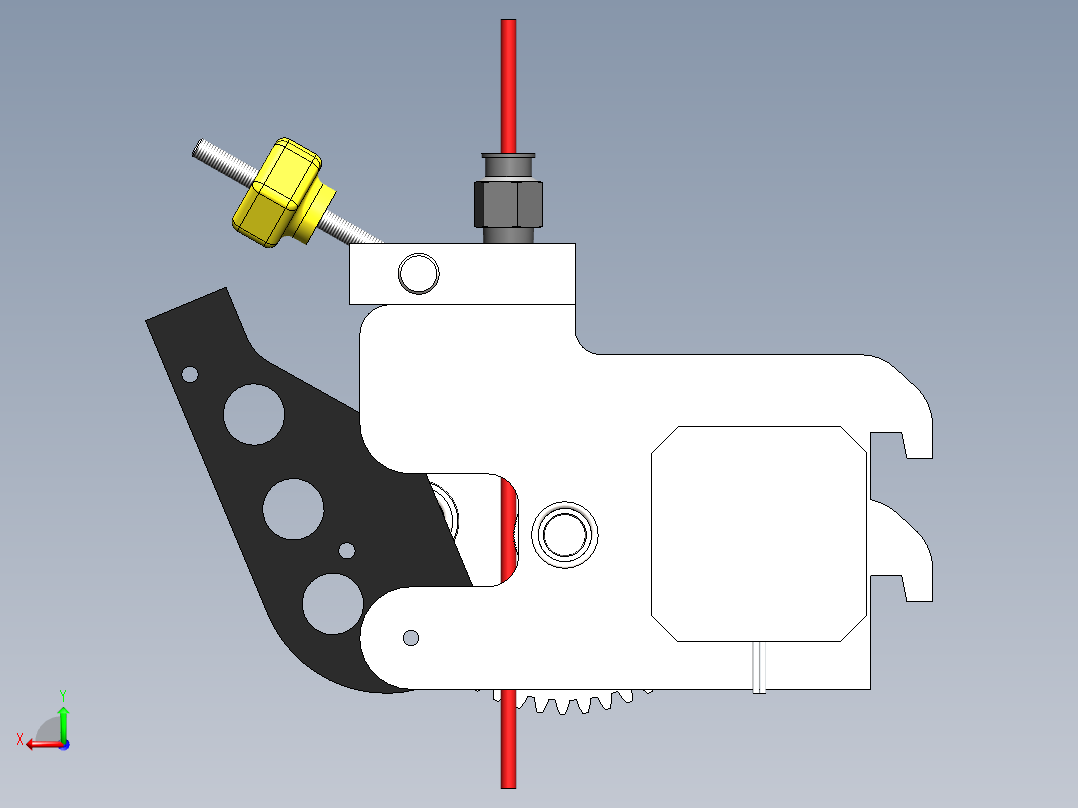 3D打印机Ultimaker extruder update（升级后的挤压头）后视图