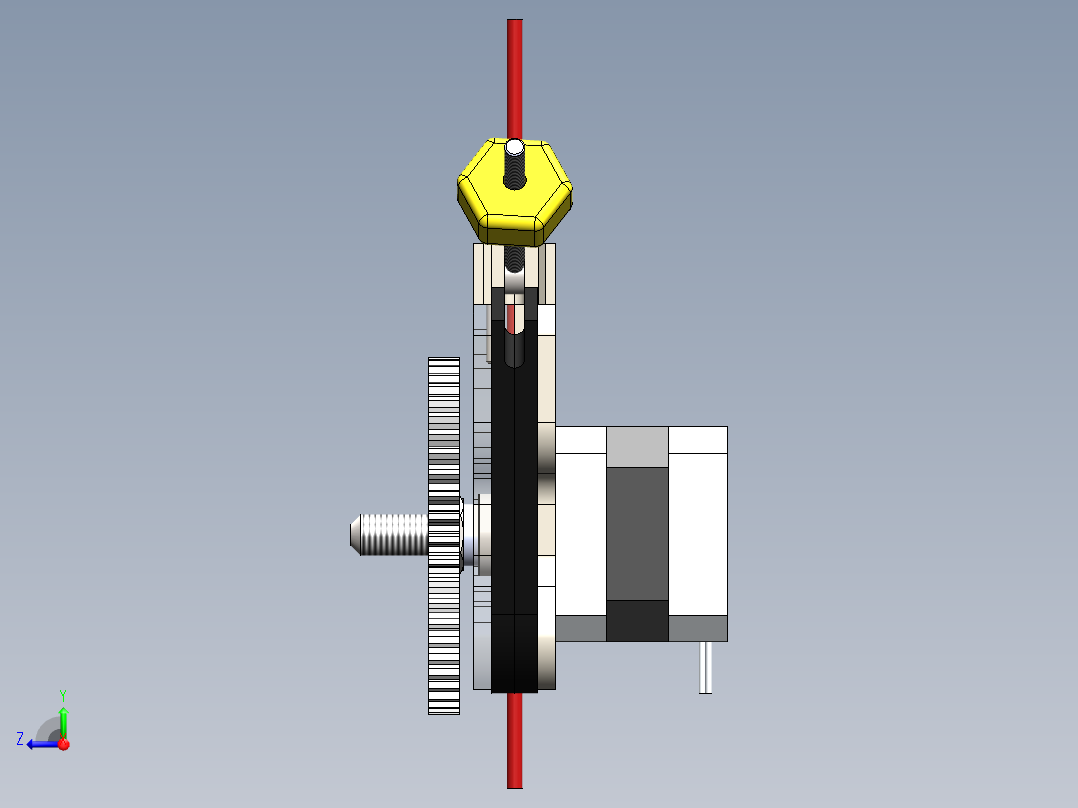 3D打印机Ultimaker extruder update（升级后的挤压头）右视图
