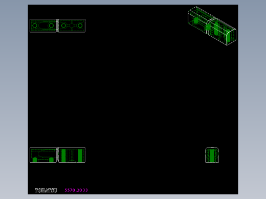 鋅合金單鉸鏈(A)5570-2D多系列多零件图纸模型