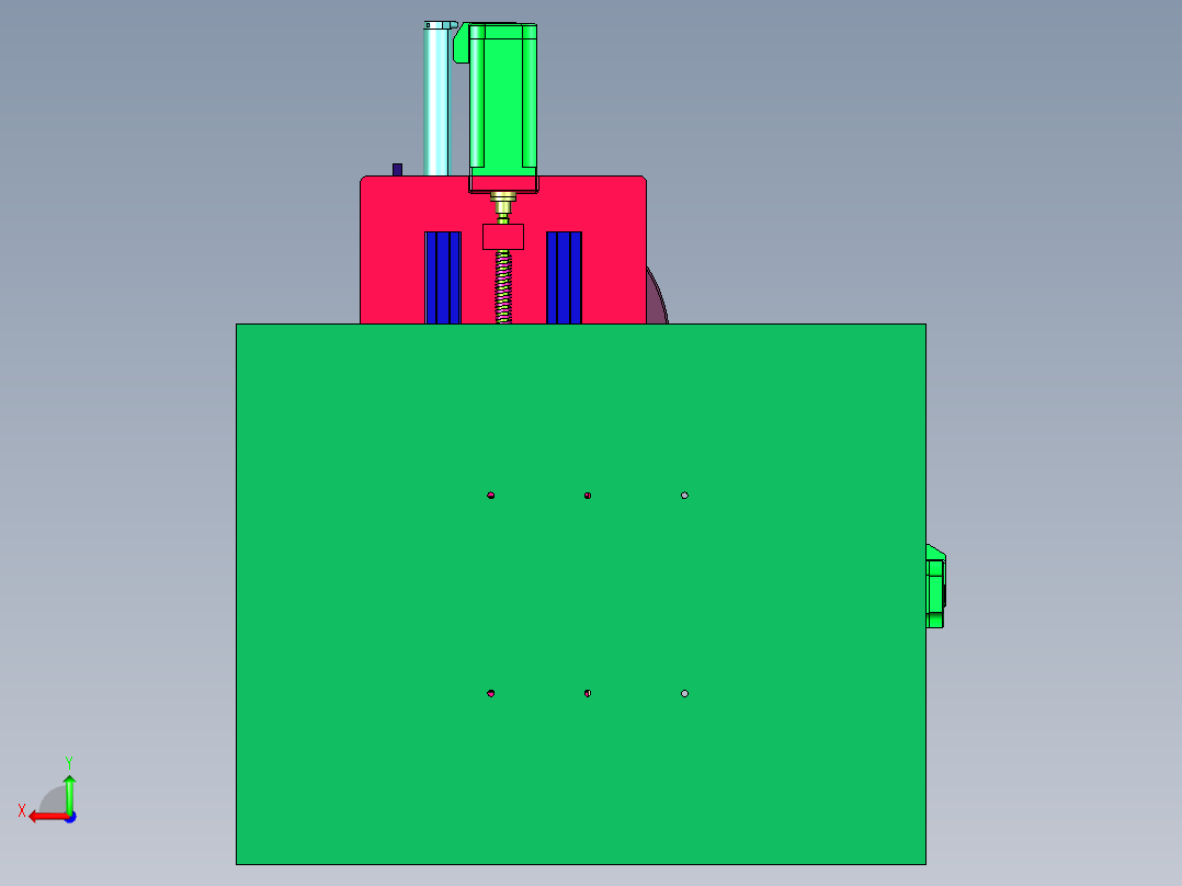 圆盘式换刀数控加工中心机床后视图