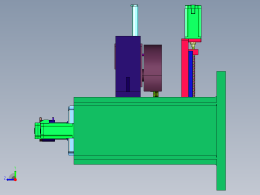 圆盘式换刀数控加工中心机床右视缩略图